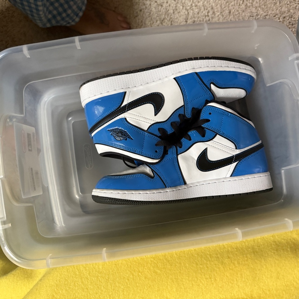 Nike Blue and White Men's Sneakers